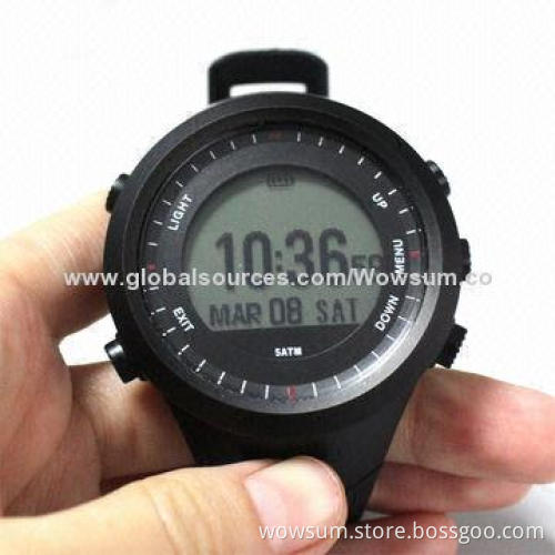 GPS watch tracker with Bluetooth heart rate monitor 3D pedometer and compass